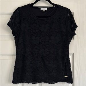 Calvin Klein Black Lace Women's Top